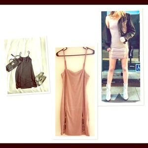 NEW LF Seek The Label black mini slip dress M